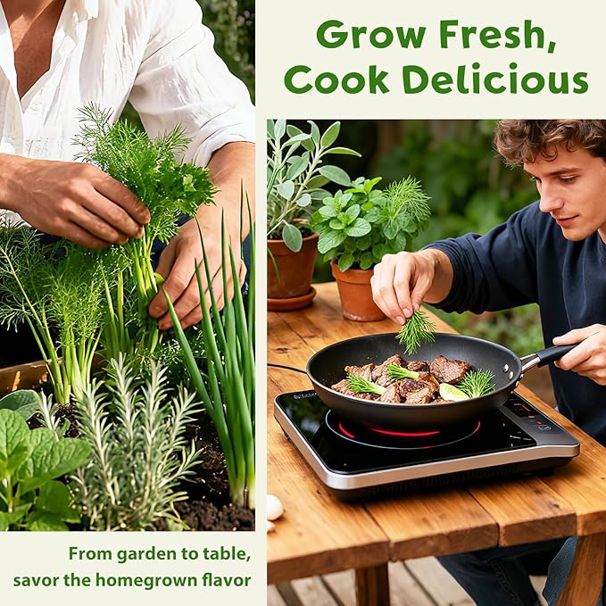 LUOJIBIE 8 Herb Indoor Garden Kit for Beginners, Complete Windowsill Growing Gifts Set, Mothers Day Gifts for Mom Women, Unique Christmas Birthday Gifts for Girls Boys Men Housewarming, Kitchen Decor