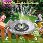 SZMP Upgraded 3.5W Full Glass Panel Solar Fountain for Bird Bath, Floating No-Installation Solar Powered Water Fountain Pump with 7 Nozzles, for Garden, Pond Decor (White)