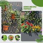 Casaphoria Metal Raised Garden Bed with Trellis and Wheels, 72"x47"x16" Arched Planter Box for Climbing Plants, Vegetables & Vines, Features Drainage Holes and Privacy Screen, Grey-Star