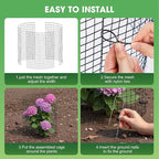18PCS Plant Protection from Animals,12x12 Inch Metal Wire Plant Protectors,Plant Cages to Keep Animals Out,Sturdy Bunny Barricades Chicken Wire Cloche Plant Protectors for Shrubs Flowers Vegetables