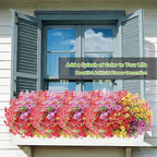Artificial Flowers for Outdoor,Silk Flowers No Fade Fake Plastic Flowers UV Resistant Faux Plants for Outdoors Outside Front Porch Hanging Planter Window Box Garden Home Decoration,42 Pack(Mixed)