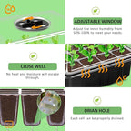 YAUNGEL Seed Starting Trays, 10 Pack 120 Cells Thicken Seed Starter Tray Kit with Humidity Dome/Heightened Lids Durable Growing Trays for Greenhouse & Gardens, Black