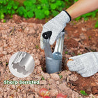 Toresano Bulb Planter, Bulbs Transplanter Designed for Automatic Soil Release with Depth Marker for Dgging Holes and Planting Tool for Tulips, Daffodils, Dahlias