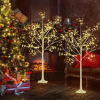 PXBNIUYA 288 LED Birch Tree Lighted with Remote Control, Electric Plug in DIY Artificial Tree Lights, Fairy Spirit Tree lamp for Home Bedroom Christmas Party Indoor Decor Lights (Warm White)