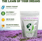 Earthwise Thyme for a Change Wild Creeping Thyme Seeds – Fragrant Groundcover, Alternative Lawn, Drought Tolerant, Low Growing, Pet Safe, Organic – Covers Up to 500 sq ft, 1 oz, ~16,000 Seeds
