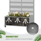 Casaphoria Metal Raised Garden Bed with Trellis and Wheels, 72"x35"x16" Planter Box for Climbing Plants, Vegetables & Vines, Features Drainage Holes and Privacy Screen, Grey-Harold