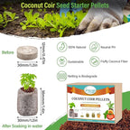 Legigo 50 PCS 30mm Coco Coir Pellets Seed Starter Pods, Compressed Seed Starting Coconut Coir Pellets Soil Plugs for Seedlings, Seeds Plant Starter Pods for Garden Planting Herbs Flowers Vegetables