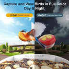 birdsnap® PAV-Bird Feeder with Camera,2K HD with 64GB Card, AI Identify Smart Bird House Cam Solar Panel,Live Stream,Motion Detection,Auto Record Video for Backyard Outdoors,Ideal Gift for Bird Lover