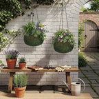 2 Pack 6 Inch Kokedama Moss Ball Planter Orchid Pots Hanging Orchid Planter Basket Moss Ball Hanging Baskets for Plants Outdoor Woven Plant Holder for Indoor Home Garden Balcony Decor