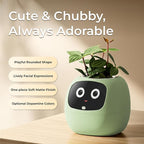 Smart Pet Planter, Smart Plant Pot, With Artificial Intelligence, Time Weather Display, And Multiple Expressions Animation,Lovely Plant Companion, For Desktop Decoration, Gifts,Plant-Free (Mint)