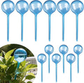 12-Pack Plastic Plant Watering Globes, Premium PVC Shatter-Resistant Plant Waterer, Self Watering Planter Insert with Tapered Opening, Automatic Watering Spikes for Daily & Vacation