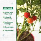 Back to the Roots All-Purpose Potting Mix 6 Quarts (Best Value), 100% Organic & USA Made for Herbs, Veggies, Flowers, w/Nutrient Rich Plant Food, Worm-Castings, & Moisture Controlling Yucca, 2 Packs