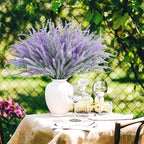 obbsie 30 Bundles Artificial Lavender Outdoor, 14.5" UV Resistant Faux Plants Outdoor Greenery Stems No Fade Plastic Fake Flowers for Window Garden Office Patio Porch Decor
