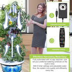 Vertical Hydroponic Growing System Kit, Indoor & Outdoor Hydroponic Tower, Herb Growing Garden with 36 Planting Sites, Automatic Timer Smart Hydroponic Gardening System