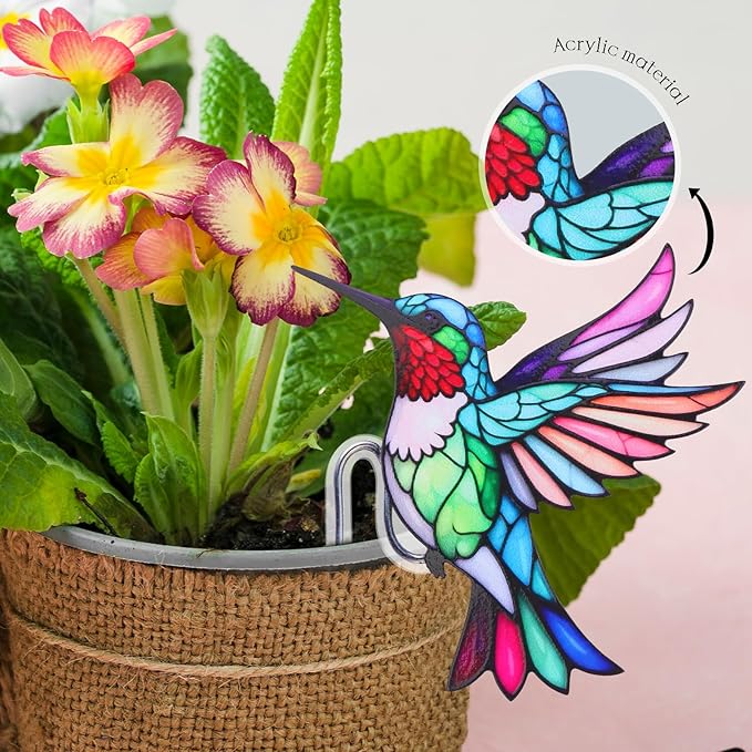 Hummingbird Gifts for Women, Hanging Plant Planter for Indoor Outdoor Garden, Mothers Day Birthday Gifts for Mom Grandma from Daughter Son, Bird Lover Plant Pots Accessories