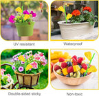 Fruit Fly Traps, 100 Pack Yellow Stick Traps, Fungus Gnat Traps, Plant Fly Stickers for Indoor and Outdoor Use Protect The Plant