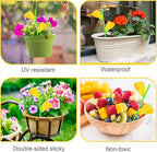 Fruit Fly Traps, 60 Pack Yellow Stick Traps, Fungus Gnat Traps, Plant Fly Stickers for Indoor and Outdoor Use Protect The Plant
