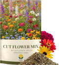 Cut Flower Garden Seed Mix – 15,000+ Seeds – 1 oz Extra Large Packet – Non-GMO Flower Seeds – Zinnia, Cosmos, Larkspur, Calendula, Bishop’s Flower & More for Bouquets & Cutting Gardens