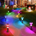 Priddop Solar Lights Outdoor Pathway Waterproof 16 Pack Color Changing LED Acrylic Mushroom Decorative Garden Lights for Yard Landscape Patio Outside Decorations
