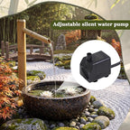36'' Natural Bamboo Fountain Kit with Adjustable Split-Resistant Spout Quiet Pump and Tubing Japanese Water Feature for Zen Outdoor Patios Landscaping Garden Decor (Traditional)