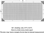 winemana 50% Shade Cloth for Garden- 4x10 FT Breathable Mesh Tarp for Vegetables & Plants, Outdoor Patio Sun Shade with Grommets - Chicken Coop, Dog Kennel Cover