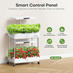 Ahopegarden Hydroponics Growing System Indoor Garden, 44 Pods Plant Herb Garden Germination Kit with LED Grow Light, 20L Double-Layer Large Capacity Hydrophonic Planter Grower for Vegetable Fruit