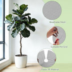 YBB 12 Pcs Plant Pot Grids, 11.8 Inch & 15.7Inch Cuttable Plant Pot Soil Covers Guard Protectors from Cats, Animals Digging Stooper for Indoor Outdoor Garden Potted Plants with 30 Stakes