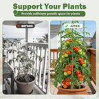 6 Pack Tomato Cage for Garden Plant Supports, Up to 53 Inch Tomato Trellis for Potted Plants, Heavy-Duty Garden Plant Stakes for Climbing Vegetables Plants Cucumber Peony Flowers, Green
