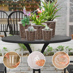 JNYONG 60 Pack 3.5/4/5/6/7 Inch Clear Nursery Pots with Drainage Hole,Variety Sizes Seed Starting Pots Transparent Plastic Plant Pots for Plants Transparency with 50 Plant Labels
