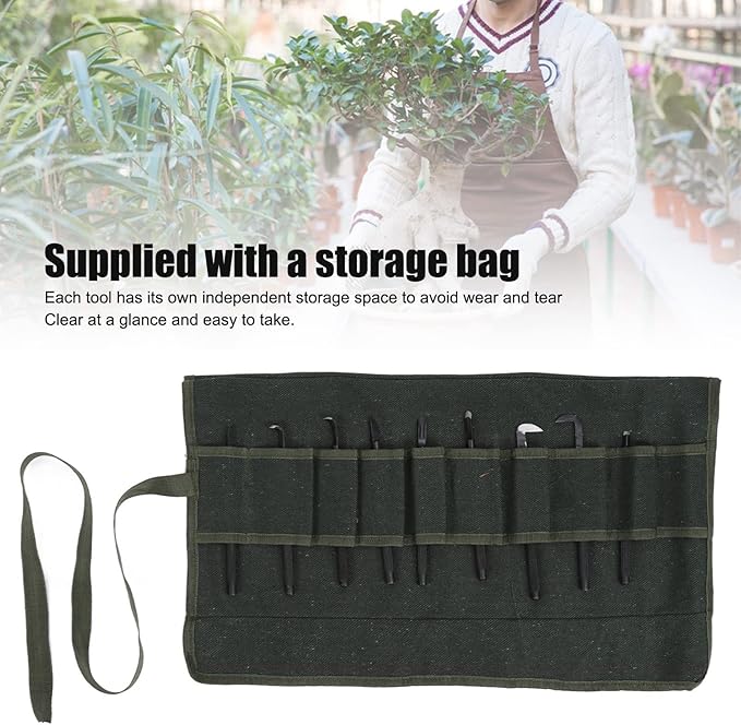 Jiawu Bonsai Cutting Tool 9Piece Bonsai Tool Set Nonslip Antideformation Handle for Shaping Rossing Pruning