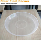 LWALRS Plant Saucer Tray 6 inch, 6 Pack Plastic Plant Saucers for Indoors Outdoor, Heavy Duty Drainage Drip Water Trays for Planter Pots Flower, Saucers for Potted Plants (6", Clear)