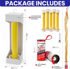 Fly Stick Sticky Fly Traps for Indoors Outdoor 4pk with 12 Ribbons. Non-Toxic Super Sticky Hanging Flies Catcher Paper Tape Strips for Home