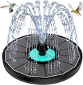 Solar Fountain Cyan Flower, Upgrade 3.5W Solar Bird Bath Fountains, Solar Powered Water Fountain with 7 Nozzles, 4 Fixed Pipes for Hummingbirds, Bird Bath, Garden, Pool, and Pond