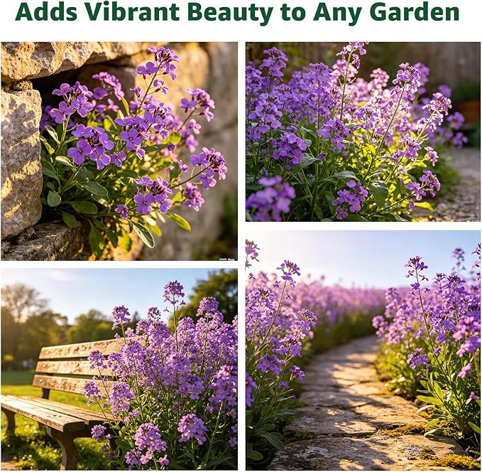 800+ Purple Aubrieta Rock Cress Seeds for Planting, Perennial Ground Cover Flower Seeds for Rock Gardens, Borders & Slopes, Attracts Butterflies & Pollinators