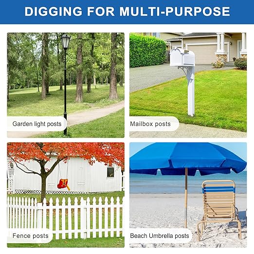 4 Pcs Garden Auger Drill Bit Set for Planting | 1.6"x9", 2"x16", 3"x12", 3.5"x16" | Soil Hole Digger for Bulb Vegetable Flower Planting | Fits 3/8" Hex Drive Cordless & Corded Drills