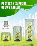Breeze Touch 6 Pcs Plant Protectors from Animals, 12" H x 12" D Metal Plant Cages for Outdoor Plants, Sturdy Garden Cloches for Plants, Anti-Scratch Chicken Wire Mesh/Fencing, Strawberry Protector