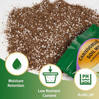 Carnivorous Plant Soil Mix 2qt, Pure Peat Moss and Perlite Mixture for Venus, Pitcher, Butterwort, Nepenthes, Sundew