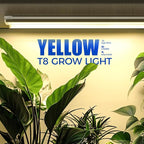 Barrina T8 Grow Light, 252W(6 x 42W, 1400W Equivalent), Full Spectrum, LED Grow Light Strips, T8 Integrated Growing Lamp Fixture, Grow Shop Light, with ON/Off Switch, 4FT 6 Packs, Yellow