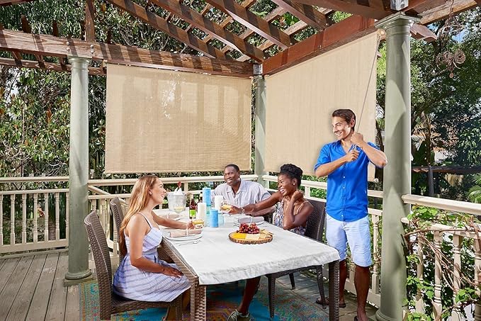Coolaroo Outdoor Cordless Sun Blocking Roller Shade