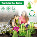 30 Pack Garden Cloches for Plants, Reusable Bell Plant Cover, Plant Covers Protectors from Animals Snails Birds Chickens Insect, 9.18" H X 7.56" D