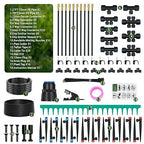100FT Drip Irrigation Kit, Automatic Garden Watering System with Quick Connect PE Tubing, 2026 New Upgraded Water-Saving Design, 3 Adjustable Nozzles for Yard, Greenhouse, Lawn & Raised Bed Plants