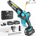 SEESII Flagship 8-Inch Cordless Mini Chainsaw, 2026 Upgraded Brushless Motor, Electric Chainsaw with 2×4000mAh Batteries, Tool-Free Chain Tension & Oiler, Handheld Saw for Fast Tree Branch Cutting