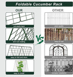 Amoskey Cucumber Trellis, Garden Trellis for Climbing Plants Outdoor, Foldable A-Frame Trellis, Cucumber Trellis for Raised Bed for Cucumbers, Peas, or Tomatoes (Green, Small Grid 48‘’H*34''W)