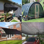 Shade Cloth for Patio Shade Sail 4m X 5m Sun Canopy Heat Insulation Shade Cloth, Tear Resistance, 90% Shade Sail Shade Netting for Plants, Greenhouses, Patios,black-6x7m