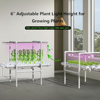 NFT Hydroponic Growing System Kit - Full-Spectrum Grow Lights ＆ Timer | 36 Plant Sites | Food-Grade PVC-U Pipes | Auto Water Pump & Timer | Indoor Gardening for Leafy Greens, Lettuce & Herbs