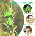 6PCS Frog Plant Stand for Small Potted Plants - Cute Green Flower Pot Support, Stable Plant Climbing Hugger for Succulents, Indoor & Outdoor Garden Decor, Vine Traction Fixture