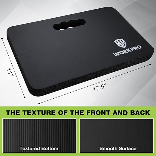 WORKPRO Extra Thick Kneeling Pad, Soft NBR Foam Cushioning for Knee, Large Foam Kneeler Mat for Gardening, Bathing Baby, Exercise, Workout Supplies, 17.5 x 11 x 1.5 in, Black