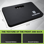 WORKPRO Extra Thick Kneeling Pad, 2-Pack, Soft NBR Foam Cushioning for Knee, Large Foam Kneeler Mat for Gardening, Bathing Baby, Exercise, Workout Supplies, 17.5 x 11 x 1.5 in, Black