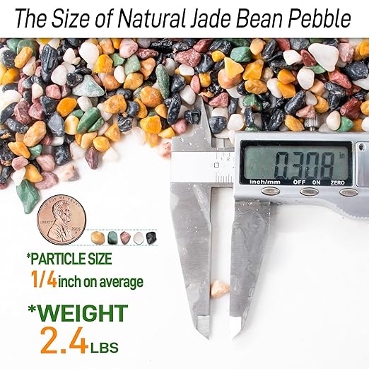 CJGQ 2.4lb Aquarium Gravel for Plants, 1/4Inch Fish Tank Gravel for Succulent Cactus and Bonsai, Decorative River Rocks Pebbles for Gardening, Flower Pots, Landscaping,Terrarium