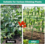 3 Packs Cucumber Trellis for Raised Bed, 50" x 33" A-Shape Garden Trellis for Climbing Plants, Outdoor Metal Arch Vegetable Plant Support for Tomato, Cucumber, Pea, Zucchini & Vine Plants